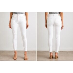 AG Jeans The Farrah Skinny Ankle Women's 24R White High Rise Distressed Designer